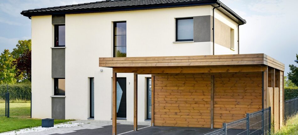 Maison familiale en enduit de 169 m² à Anzin-Saint-Aubin (62).  - maison familiale anzin saint aubin 62